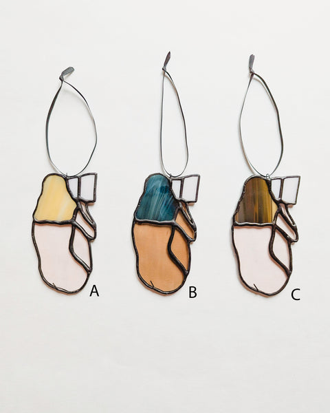 Bookish Booty Stained Glass Ornaments - Ready to Ship