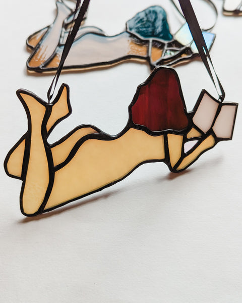 Bookish Laze Stained Glass Ornaments - Ready to Ship