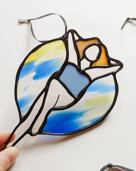 Pool Floaties Stained Glass Ornaments - Ready to Ship