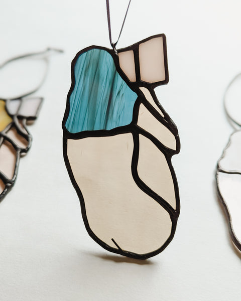Bookish Booty Stained Glass Ornaments - Ready to Ship