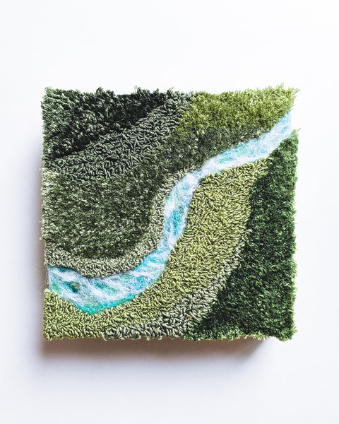 River no. 3 Original Fiber Painting