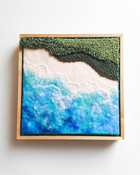 Seascape no. 4 Original Fiber Painting