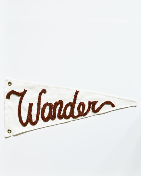 “Wander” Pennant - Warm Brown