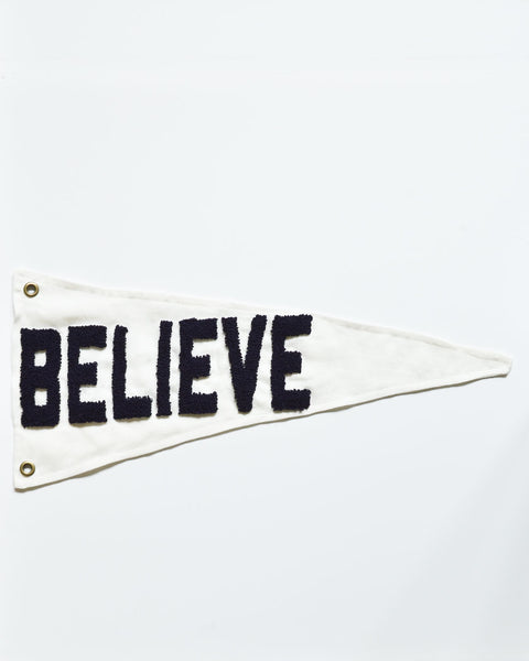 “Believe” Pennant - Dark Navy