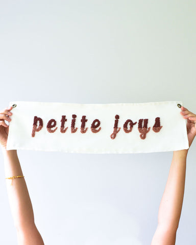 “Petite Joys” Banner - Rose Pink Ombre