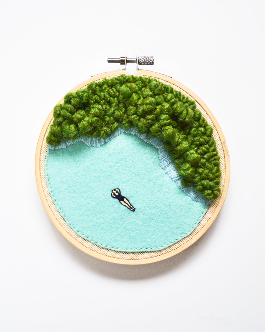 Mini Lagoon No. 8 Original Art - 5 in. hoop