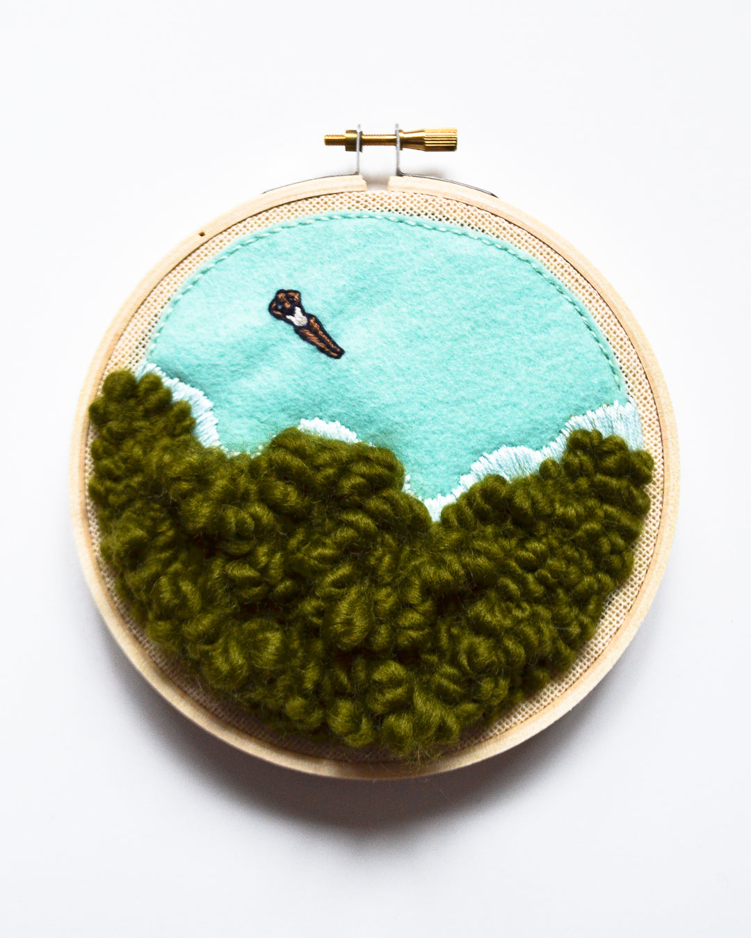 Mini Lagoon No. 10 Original Art - 5 in. hoop