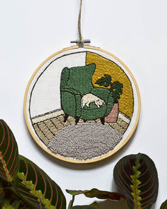 Cozy Corner Embroidery Art