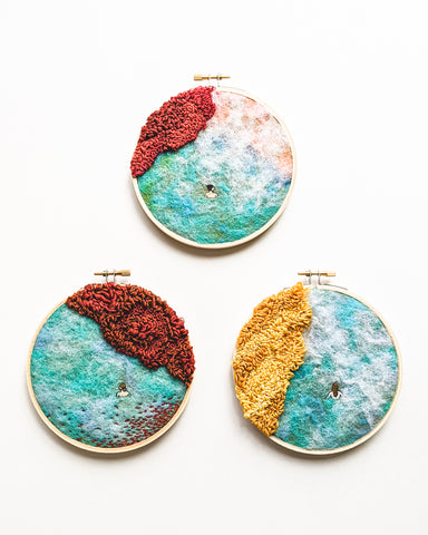 Embroidery Art - "Japanese Onsen" - 5 inch hoops
