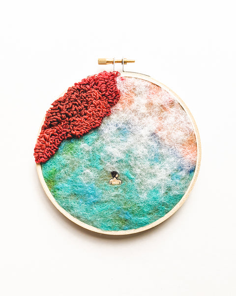Embroidery Art - "Japanese Onsen" - 5 inch hoops