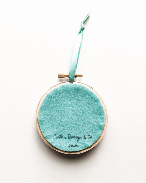 Embroidered Ornament - "Mini Lagoons" - 3 inch hoops