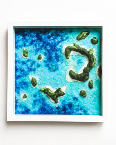 Original Fiber Art - "Islands and Lagoons no. 4"