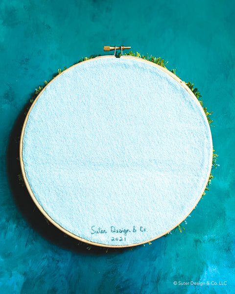 "Golden Hour in Blue Heather" - Secret Paradise - 8 inch hoop