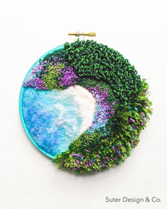 "Hydrangea by the Sea" - Floral Cove - 5 inch hoop