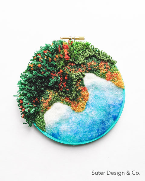 "Golden Coast" - Floral Cove - 5 inch hoop