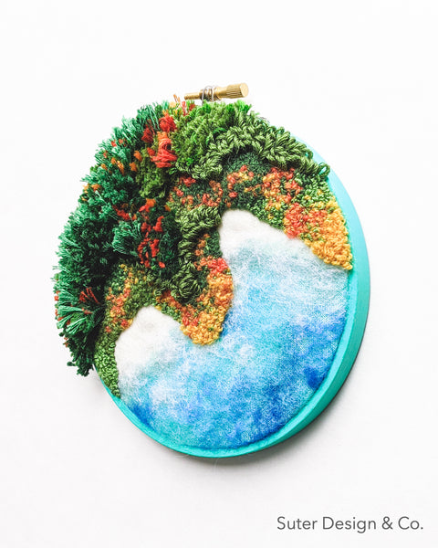 "Golden Coast" - Floral Cove - 5 inch hoop