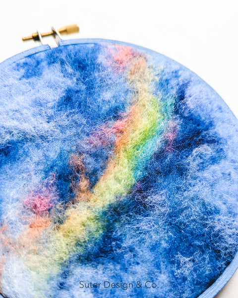 Fire Rainbow no. 1 - Serendipitous Clouds - 5 inch hoop art