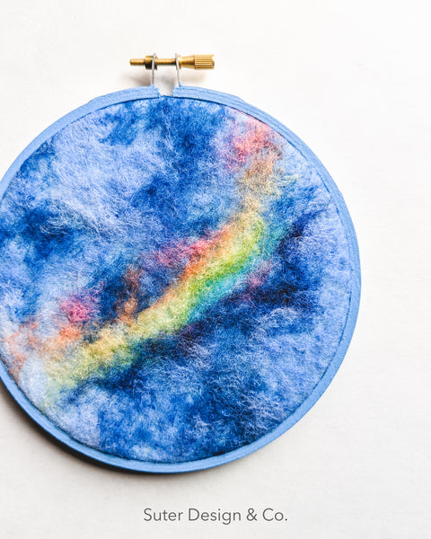 Fire Rainbow no. 1 - Serendipitous Clouds - 5 inch hoop art