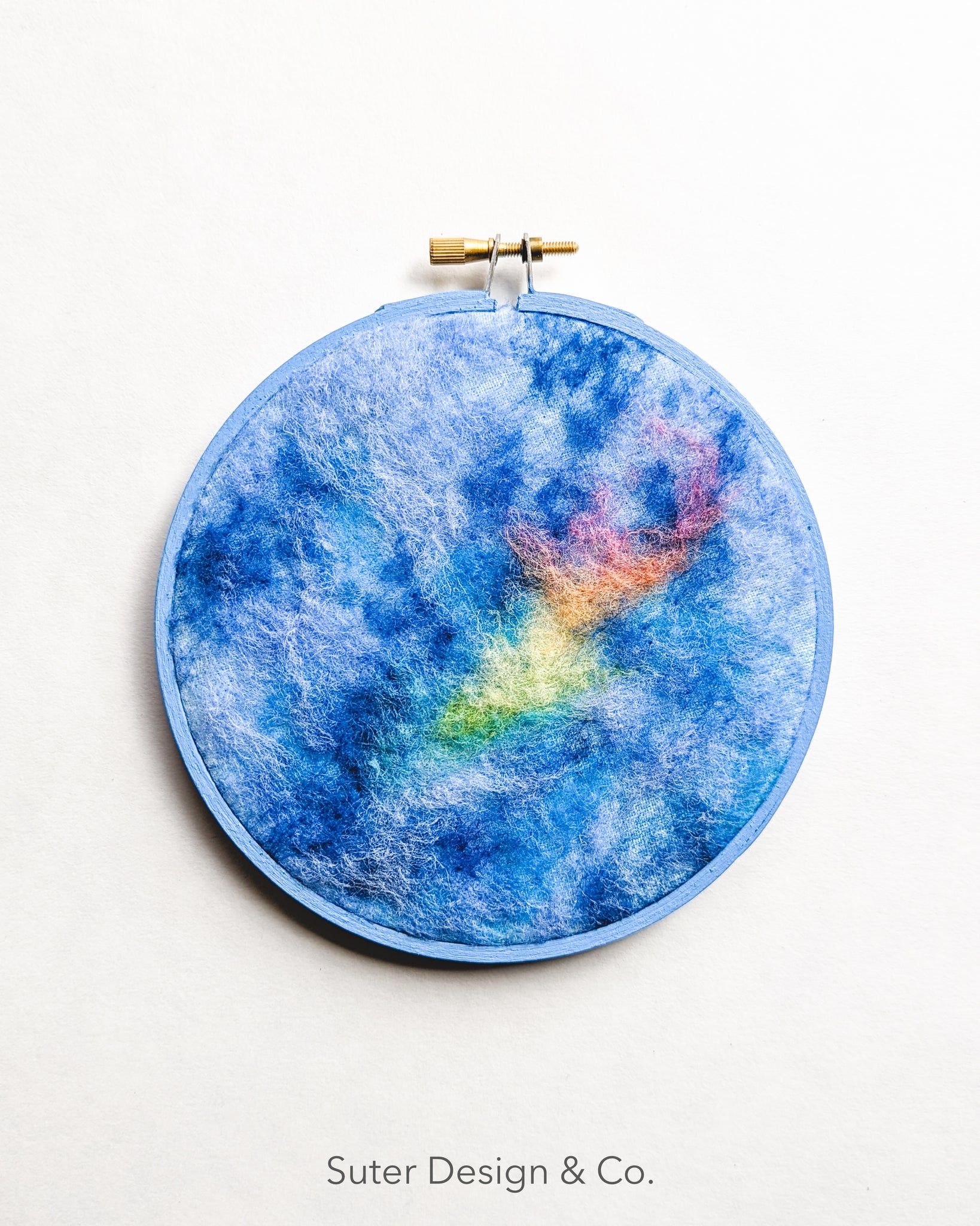 Fire Rainbow no. 2 - Serendipitous Clouds - 5 inch hoop art
