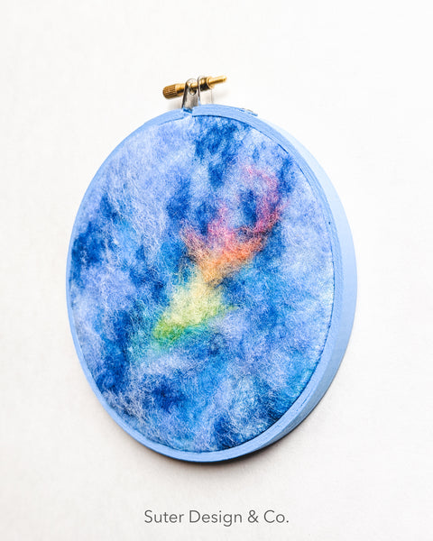 Fire Rainbow no. 2 - Serendipitous Clouds - 5 inch hoop art