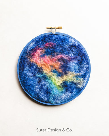Fire Rainbow no. 5 - Serendipitous Clouds - 5 inch hoop art