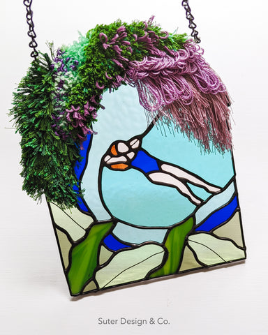 Lush Lagoon Arch no. 1 - Mix Media Stained Glass Suncatcher