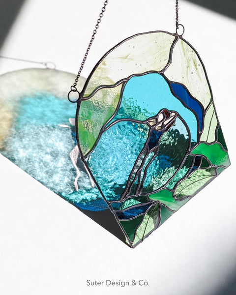 Made to Order - Lush Lagoon Arch no. 2 - Stained Glass Suncatcher