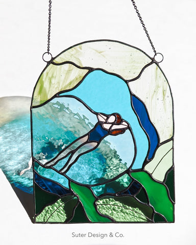 Made to Order - Lush Lagoon Arch no. 2 - Stained Glass Suncatcher