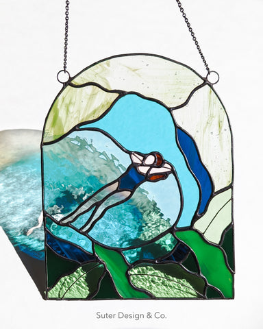 Lush Lagoon Arch no. 2 - Stained Glass Suncatcher