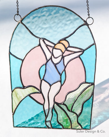 Pool Day Floaty no. 3 - Stained Glass Suncatcher