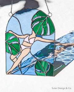 Lagoon Float - Stained Glass Suncatcher - Arch