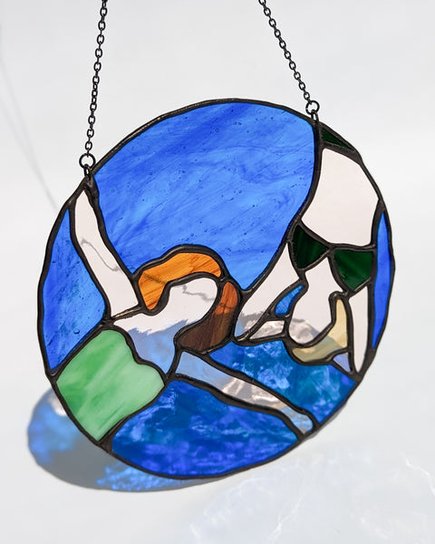 Afloat Together no. 2 - Stained Glass Suncatcher