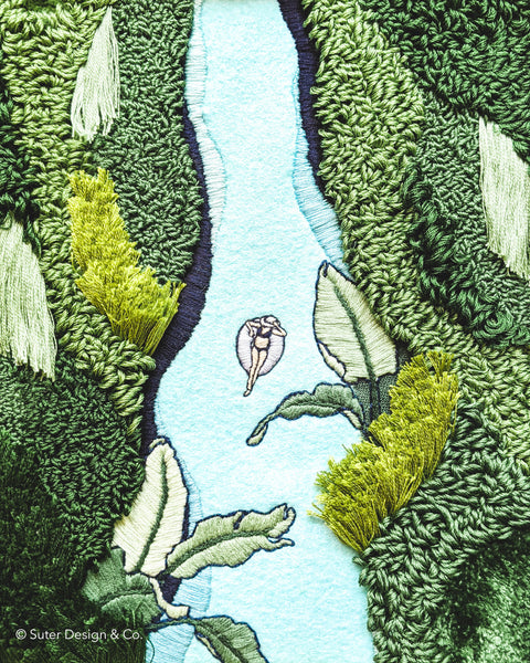 Lagoon no. 18 - Original Fiber Art
